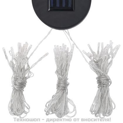 Шатра с двоен покрив и LED светещи стрингове, 3х3 м, антрацит