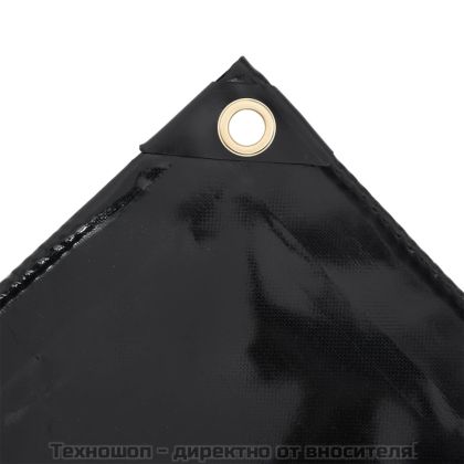 Брезент, 650 г/м², 3,5x2,5 м, черен