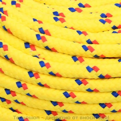 Въже за лодка жълто 6 мм 100 м полипропилен