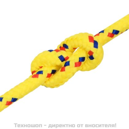 Въже за лодка жълто 6 мм 100 м полипропилен