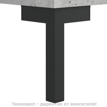 Висок шкаф, бетонно сив, 69,5x34x180 см, инженерно дърво