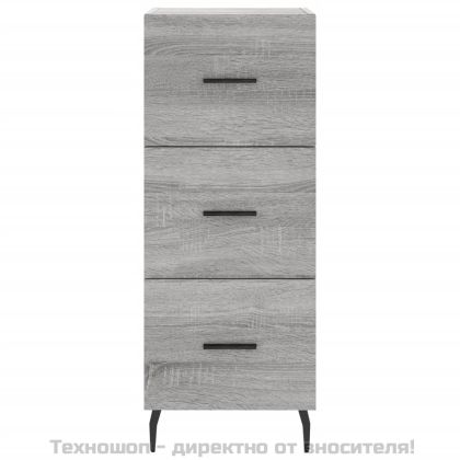 Висок шкаф, сив сонома, 34,5x34x180 см, инженерно дърво