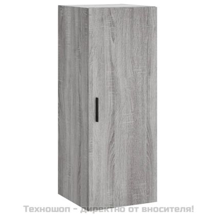 Висок шкаф, сив сонома, 34,5x34x180 см, инженерно дърво
