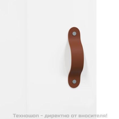 Висок шкаф, бял гланц, 34,5x34x180 см, инженерно дърво