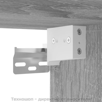 Висок шкаф, сив сонома, 69,5x34x180 см, инженерно дърво