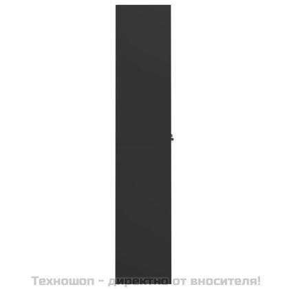 Шкаф за папки черен 90x40x200 см стомана