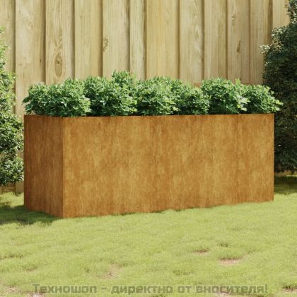 Градинска повдигната леха 200x80x80 см кортенова стомана