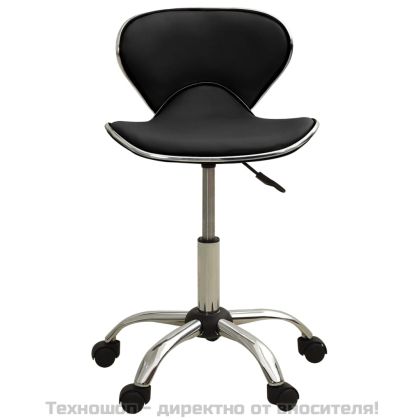 Стол за студио за красота, черен, изкуствена кожа