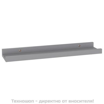 Стенни рафтове, 4 бр, сиви, 40x9x3 см
