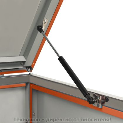 Двоен навес за кофа за смет 138x77,5x112,5 см инокс