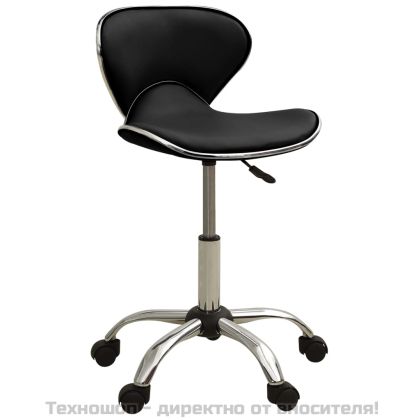 Офис стол, черен, изкуствена кожа