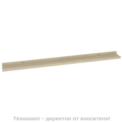 Стенни рафтове, 4 бр, сонома дъб, 100x9x3 см
