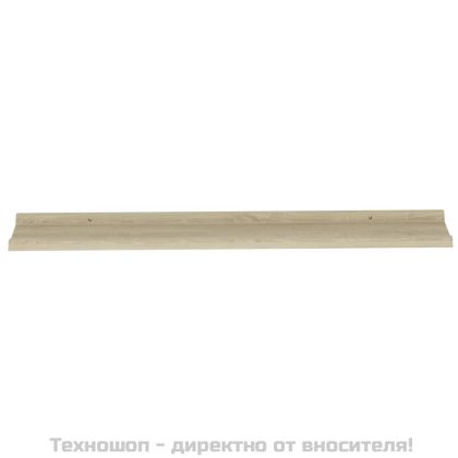 Стенни рафтове, 4 бр, сонома дъб, 100x9x3 см
