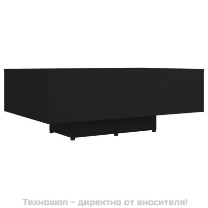 Маса за кафе, черна, 85x55x31 см, инженерно дърво