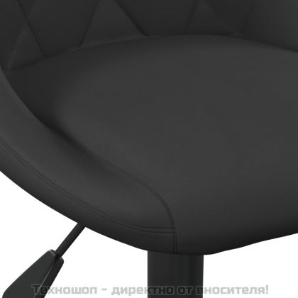 Бар табуретки, 2 бр, черни, кадифе