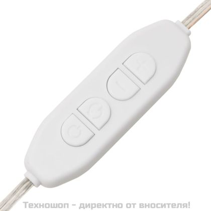 LED тоалетка с шкаф, бяла, инженерно дърво