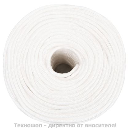 Въже за лодка бяло 8 мм 100 м полипропилен