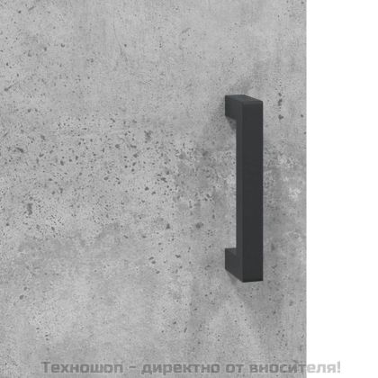 Висок шкаф, бетонно сив, 69,5x34x180 см, инженерно дърво