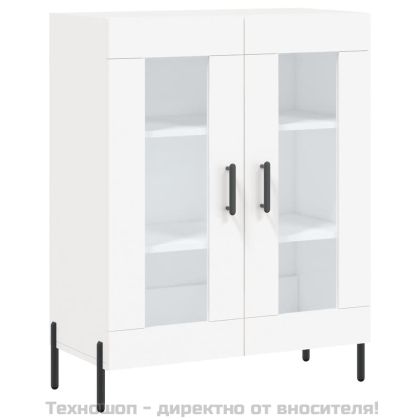 Висок шкаф, бял, 69,5x34x180 см, инженерно дърво