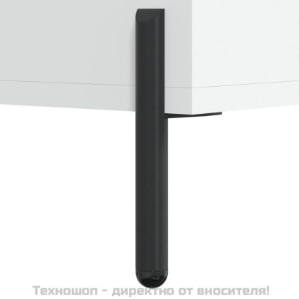 Висок шкаф, бял, 69,5x34x180 см, инженерно дърво