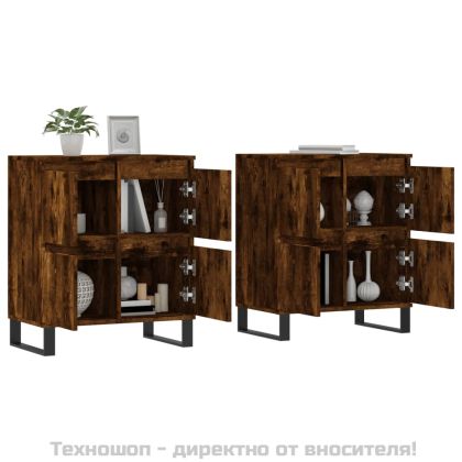 Сайдборди, 2 бр, опушен дъб, инженерно дърво
