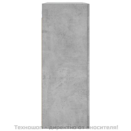 Стенни шкафове, 2 бр, бетонно сиви, инженерно дърво