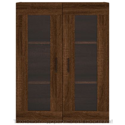 Стенни шкафове, 2 бр, кафяв дъб, инженерно дърво