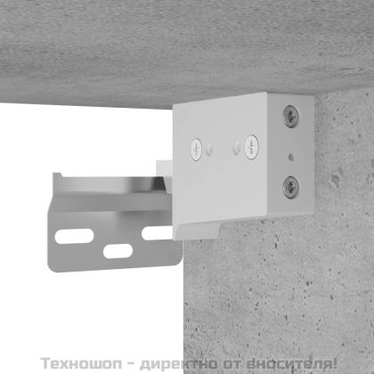 Висок шкаф, бетонно сив, 34,5x34x180 см, инженерно дърво