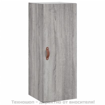 Висок шкаф, сив сонома, 34,5x34x180 см, инженерно дърво
