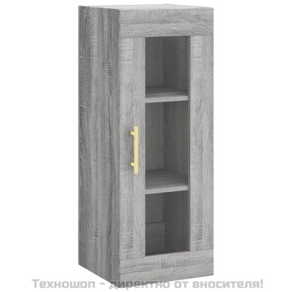 Висок шкаф, сив сонома, 34,5x34x180 см, инженерно дърво