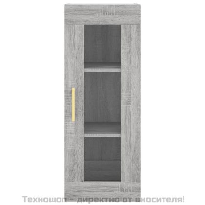 Висок шкаф, сив сонома, 34,5x34x180 см, инженерно дърво