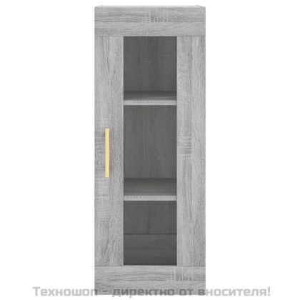 Висок шкаф, сив сонома, 34,5x34x180 см, инженерно дърво