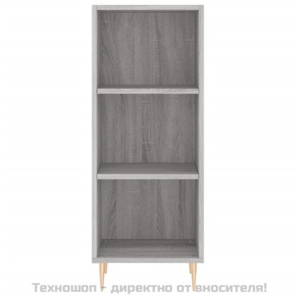 Висок шкаф, сив сонома, 34,5x34x180 см, инженерно дърво
