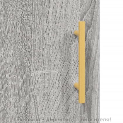 Висок шкаф, сив сонома, 34,5x34x180 см, инженерно дърво