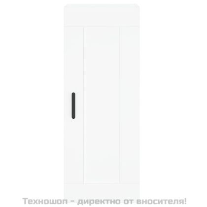 Висок шкаф, бял, 34,5x34x180 см, инженерно дърво