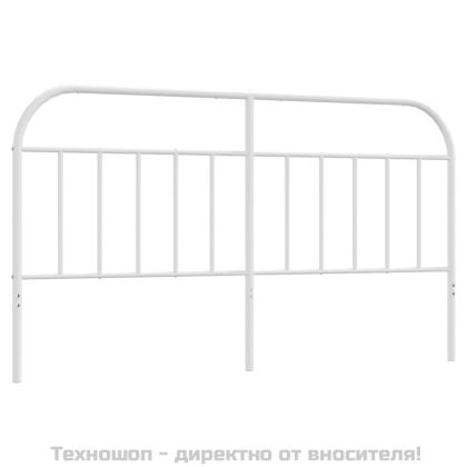 Метална резервна табла за легло, бяла, 180 см