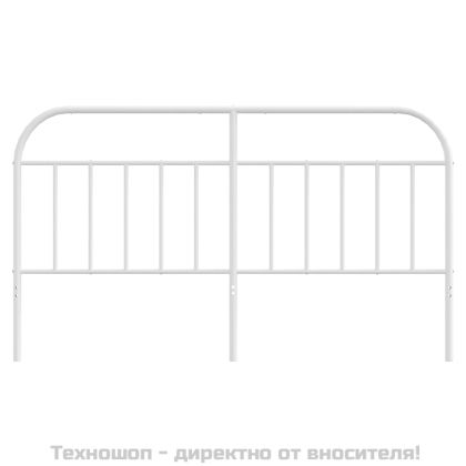 Метална резервна табла за легло, бяла, 180 см