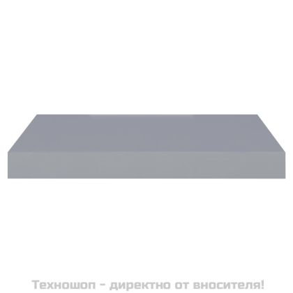 Окачен стенен рафт, сив, 40x23x3,8 см, МДФ
