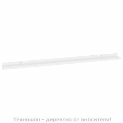 Стенни рафтове, 4 бр, бели, 115x9x3 см