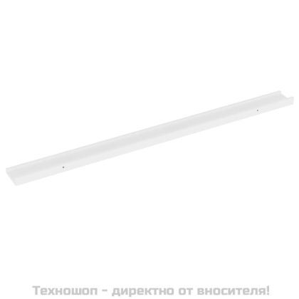 Стенни рафтове, 4 бр, бели, 115x9x3 см