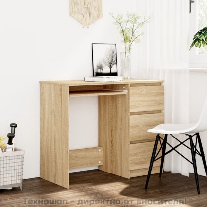Бюро, дъб сонома, 90x45x76 см, инженерно дърво