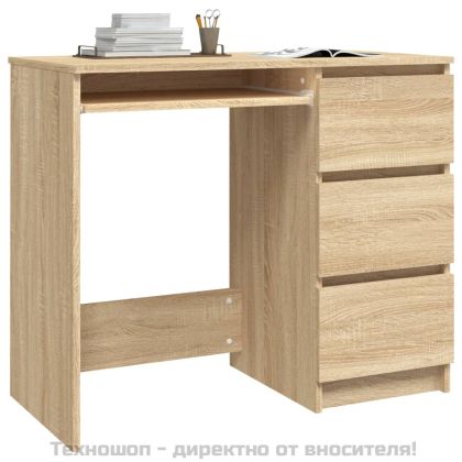 Бюро, дъб сонома, 90x45x76 см, инженерно дърво