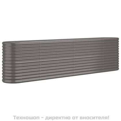 Градинска повдигната леха поцинкована стомана сиво