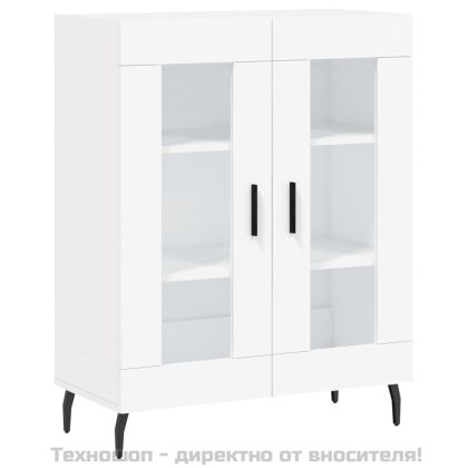 Висок шкаф, бял, 69,5x34x180 см, инженерно дърво