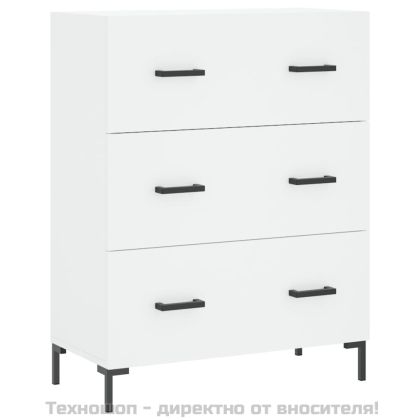 Висок шкаф, бял, 69,5x34x180 см, инженерно дърво