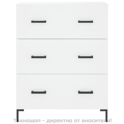 Висок шкаф, бял, 69,5x34x180 см, инженерно дърво