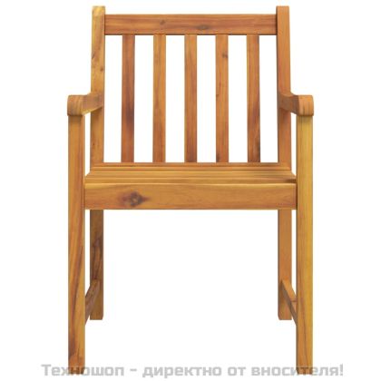 Градински столове, 4 бр, 56x55,5x90 см, акация масив