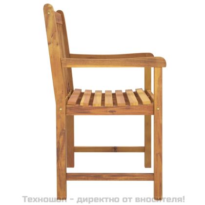Градински столове, 4 бр, 56x55,5x90 см, акация масив