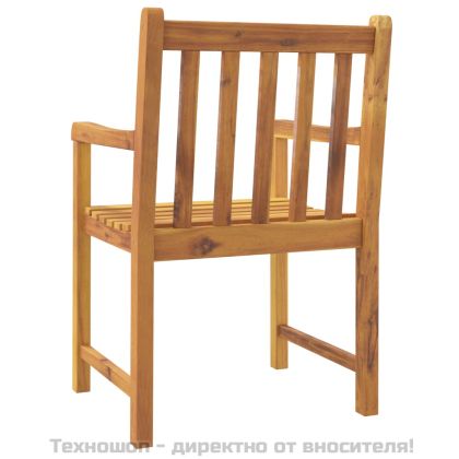 Градински столове, 4 бр, 56x55,5x90 см, акация масив