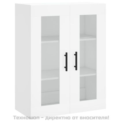 Стенни шкафове, 2 бр, бели, инженерно дърво